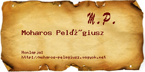 Moharos Pelágiusz névjegykártya